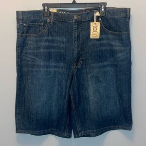 NWT"True Nation Men's‎ Size 42, Relaxed Fit, 5 Pocket, Indigo Denim Jean Shorte